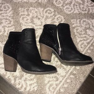 Black Sparkle Booties